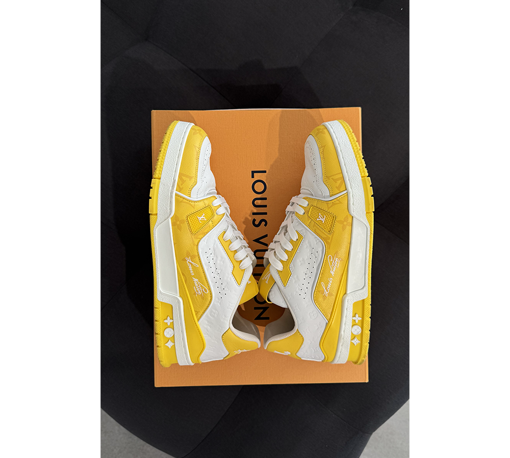 Louis Vuitton Trainer - White Yellow Monogram (USADO) 7