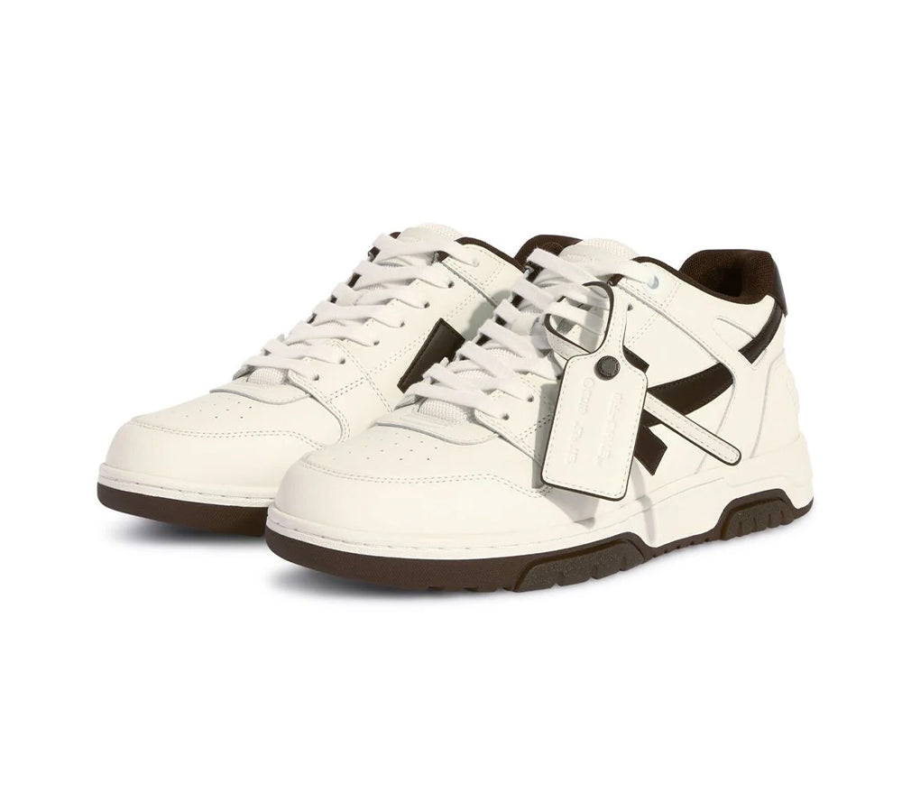 OFF-WHITE Out Of Office Low Tops - White/Chocolate