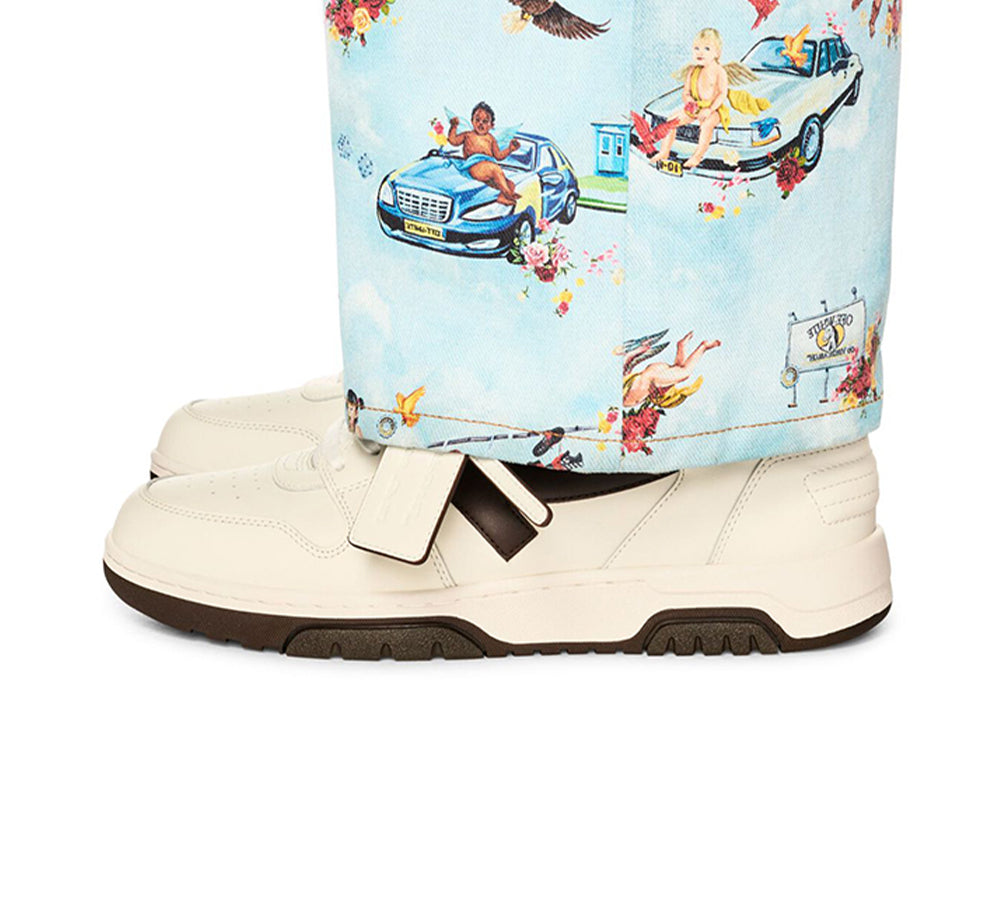 OFF-WHITE Out Of Office Low Tops - White/Chocolate