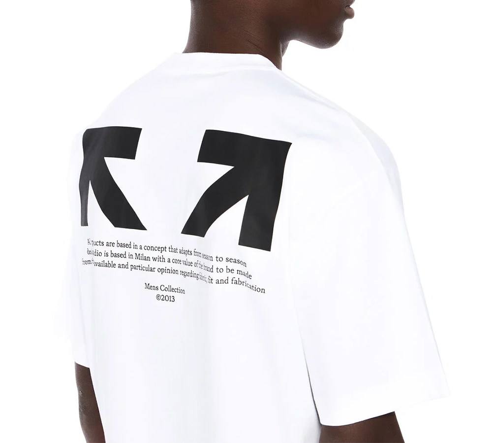 OFF-WHITE Half Arrow Skate Logo T-Shirt - WHITE/BLACK