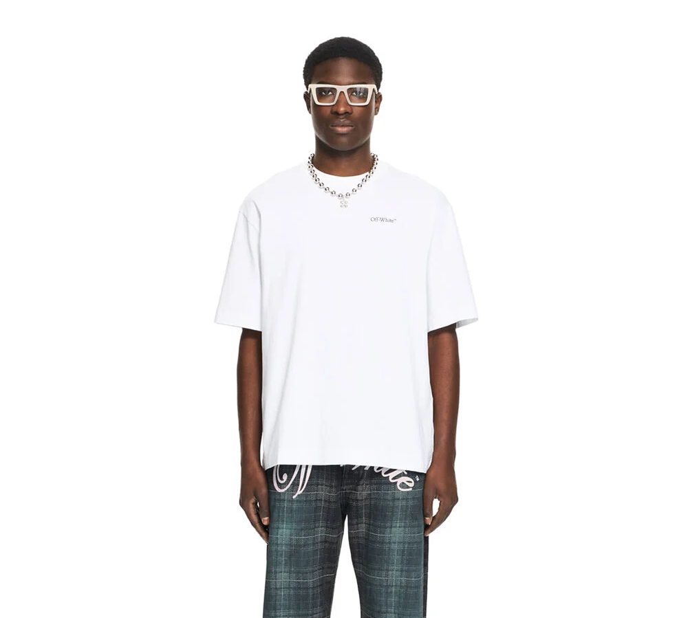 OFF-WHITE Half Arrow Skate Logo T-Shirt - WHITE/BLACK