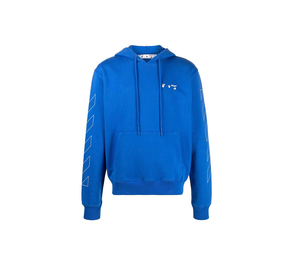 OFF-WHITE Diag Hoodie - Blue/White