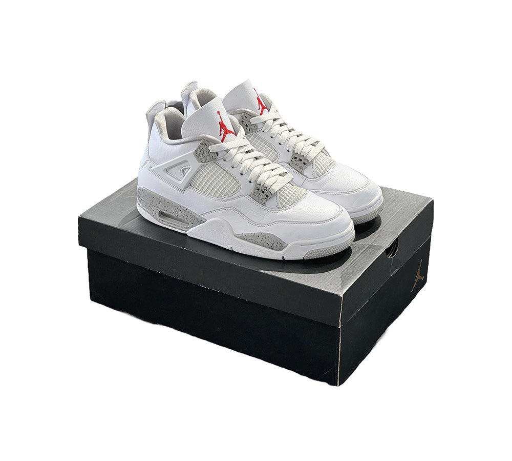 Jordan 4 Retro 42.5 - White Oreo (USADO, REPLACEMENT BOX)