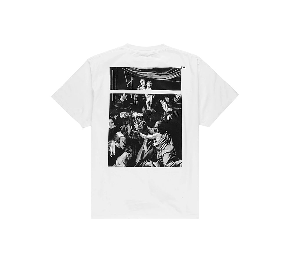 Off-White Oversized Fit Caravaggio Square T-shirt - White/Black