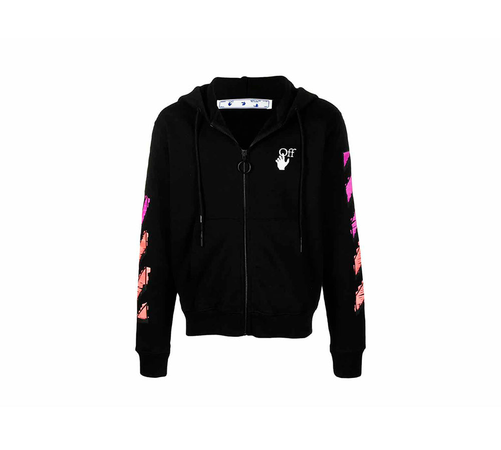 Off-White Marker Slim Zip Hoodie - Black