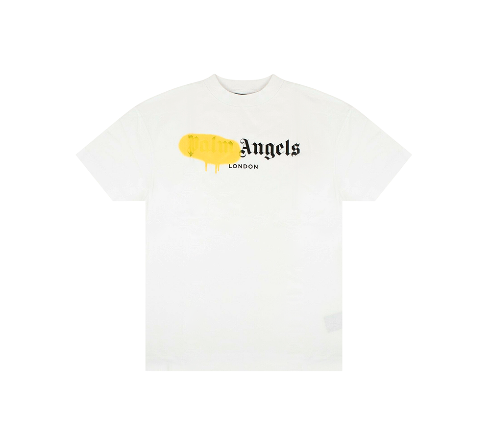 Palm Angels Los Angels Sprayed T-Shirt - Yellow