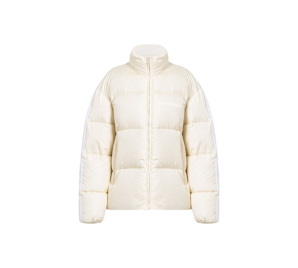 Palm Angels  Quilted Down Jacket With Contrast Trim - Light Beige