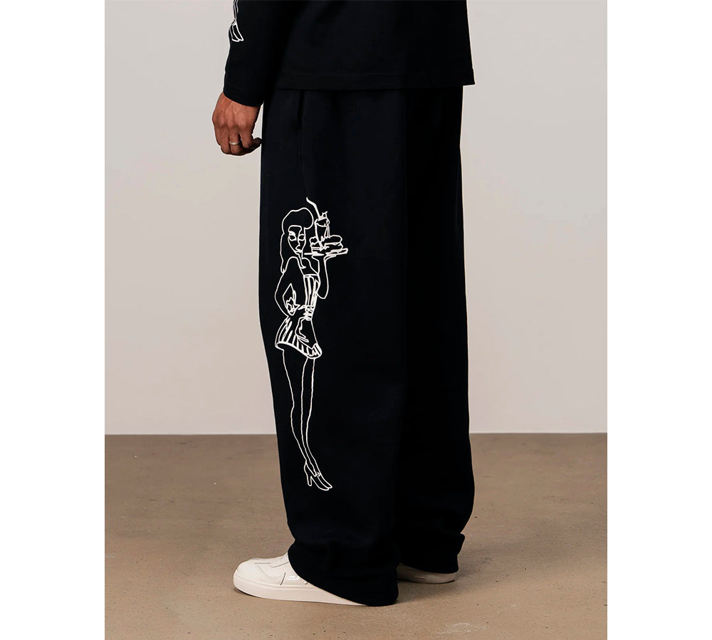 Realm Opo "WAITRESSES" Trackpants - Black