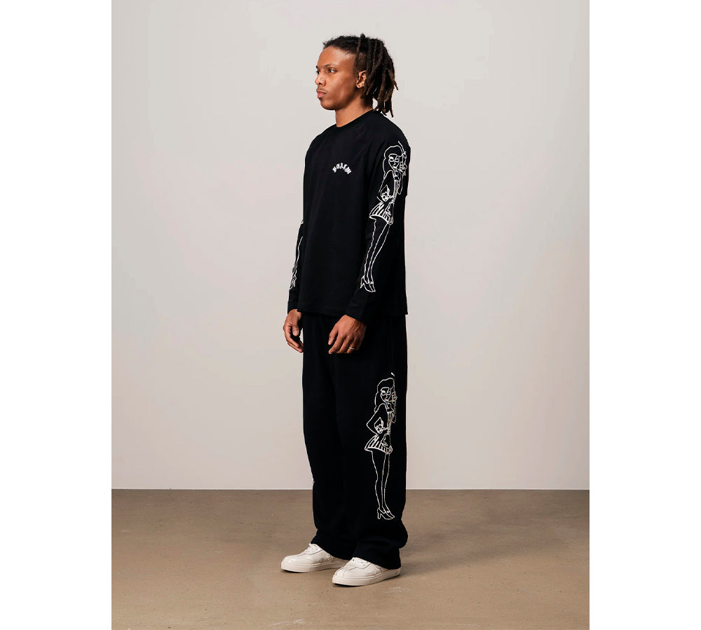 Realm Opo "WAITRESSES" Trackpants - Black