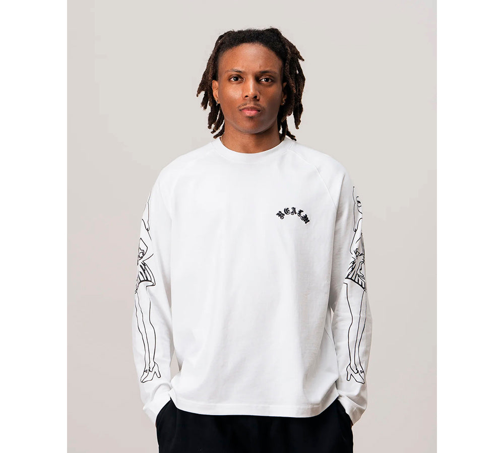Realm "LOGO" Long sleeve - White