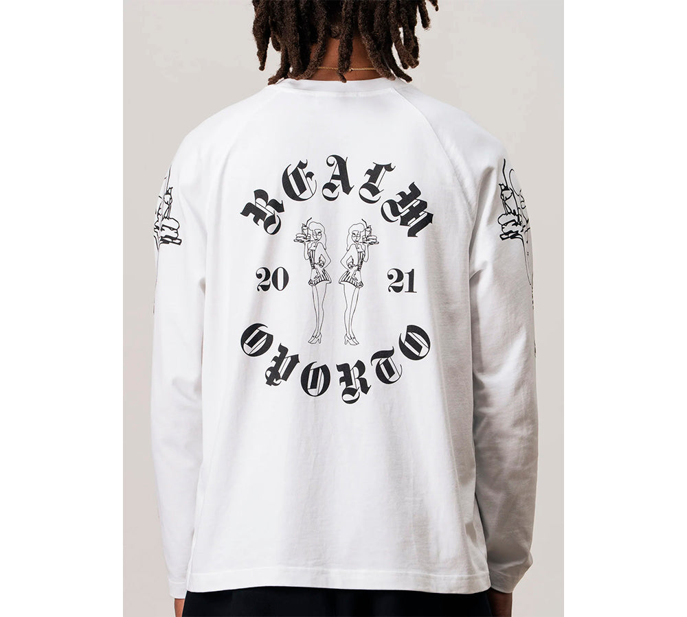 Realm "LOGO" Long sleeve - White