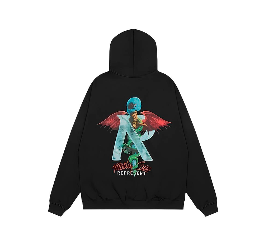Represent Motley Crue Hoodie - Black
