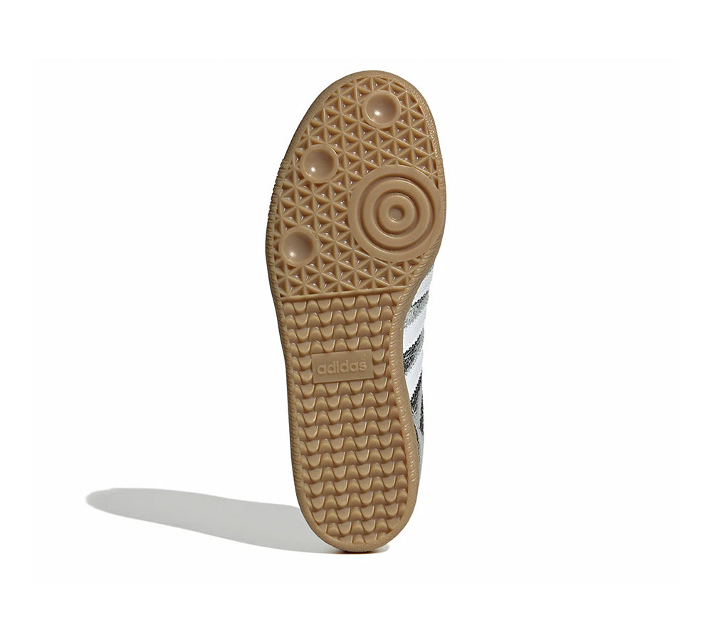 adidas Samba OG - Silver Metallic Cracked Leather