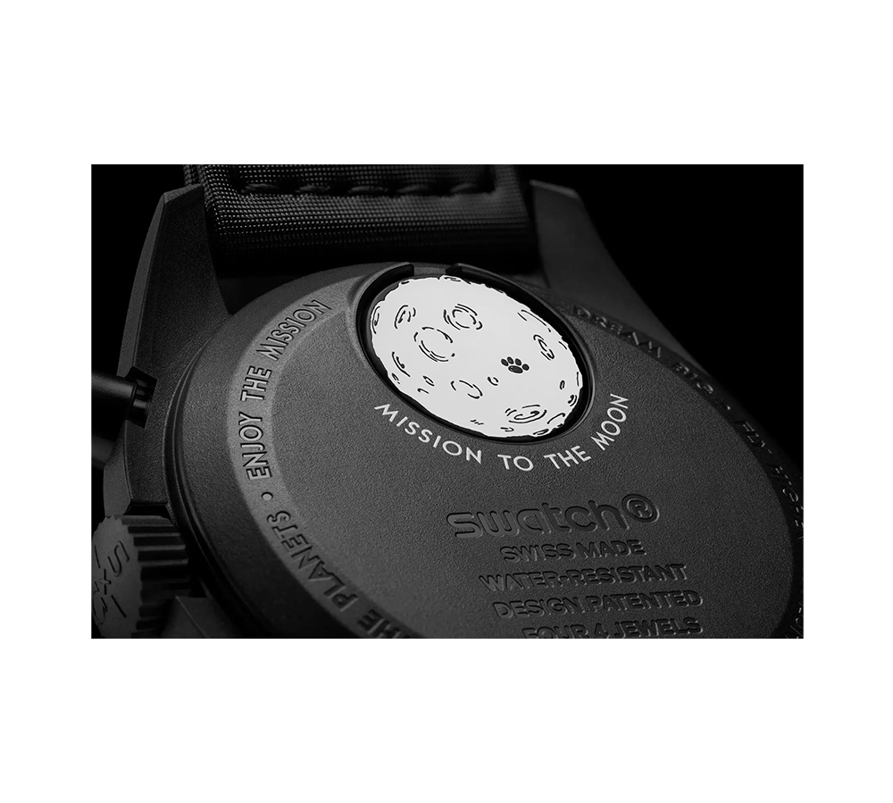 Swatch x Omega Bioceramic Moonswatch Mission To Moonphase Snoopy - Black