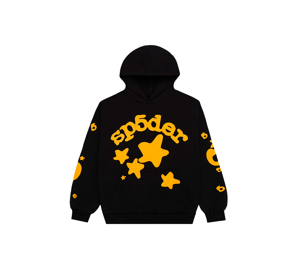 Sp5der Beluga Hoodie - Black/Yellow