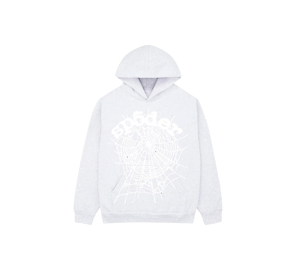 Sp5der OG Web Hoodie - Heather Grey