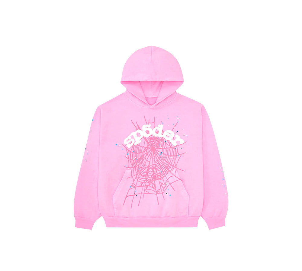 Sp5der OG Web Hoodie - Pink