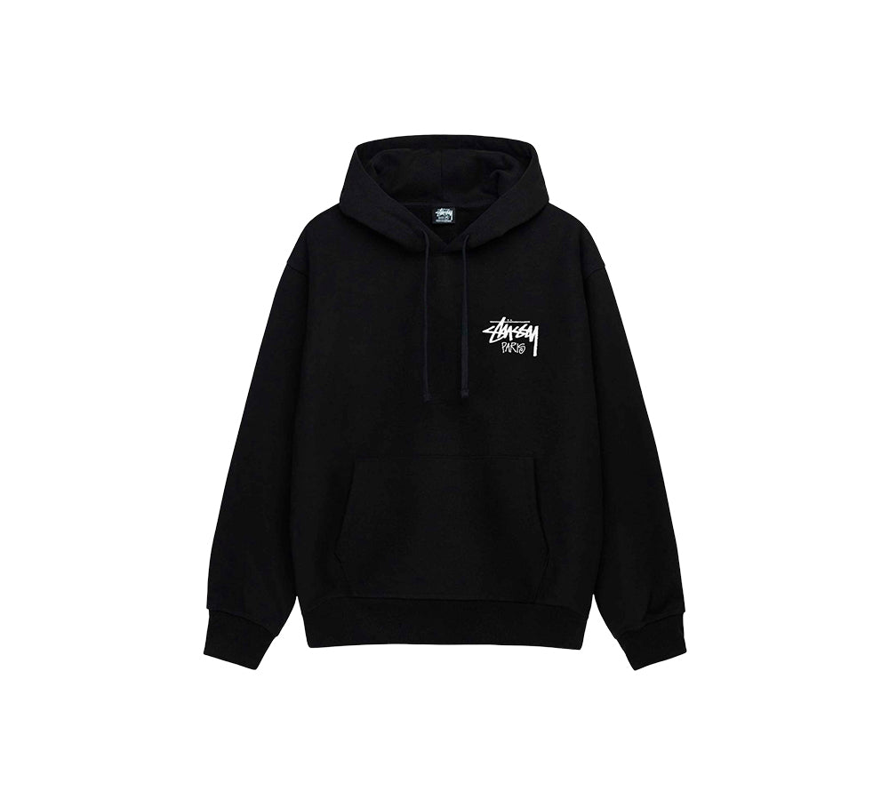 Stussy Paris Hoodie - Black