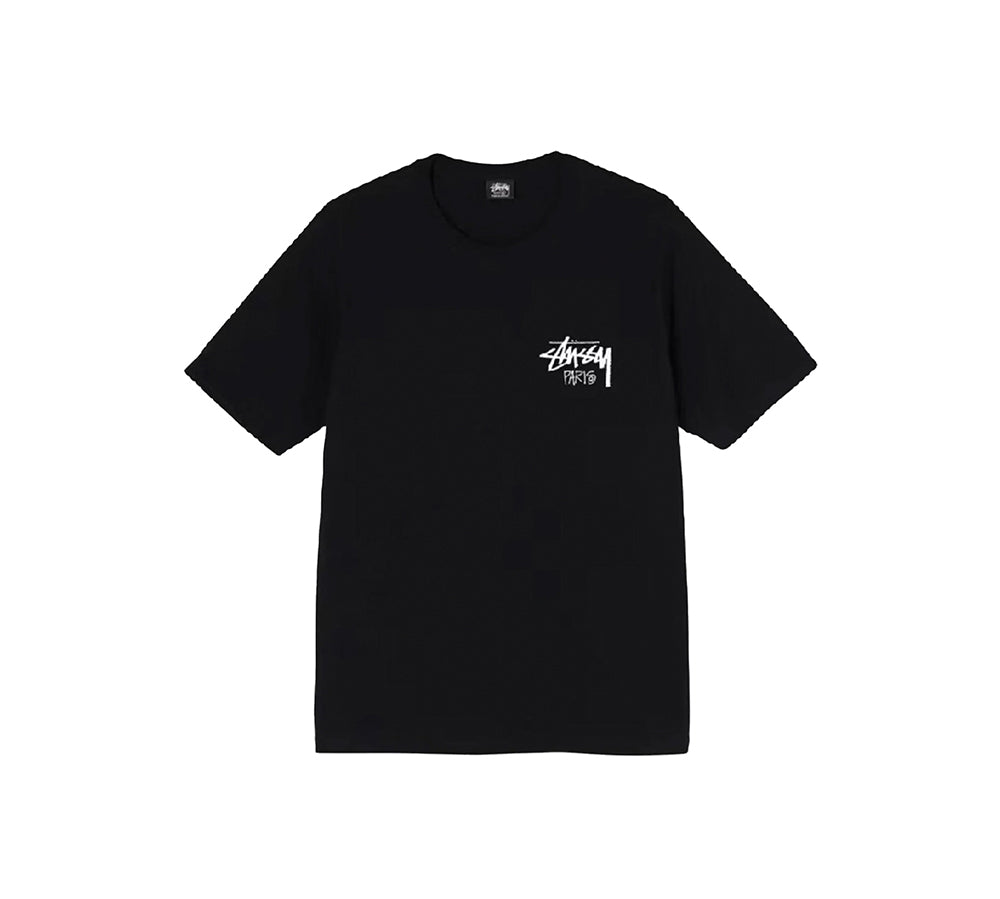 Stussy Stock Paris Tee - Black