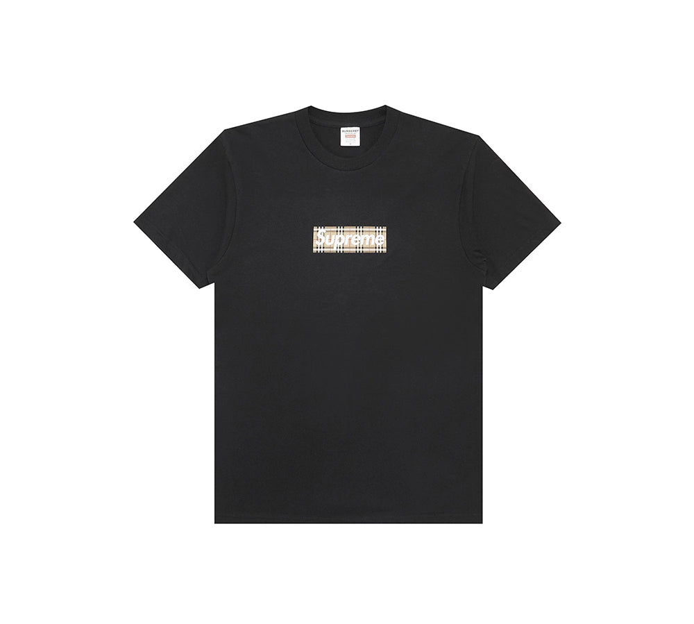 Supreme Burberry Box Logo Tee - Black