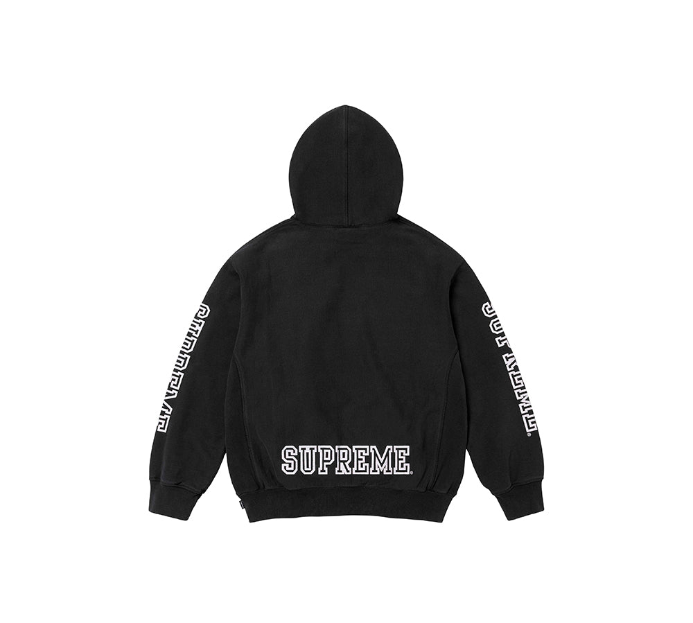 Supreme Collegiate Sleeve Hooded Sweatshirt - Black