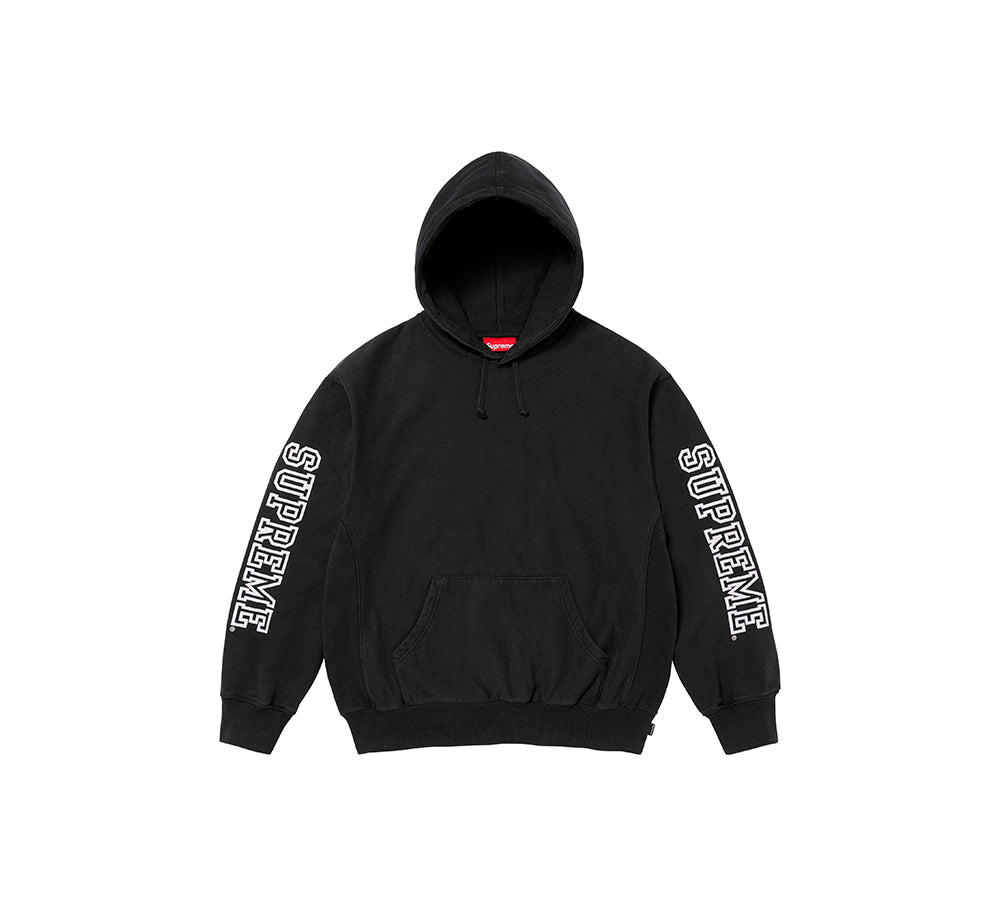 Supreme Collegiate Sleeve Hooded Sweatshirt - Black