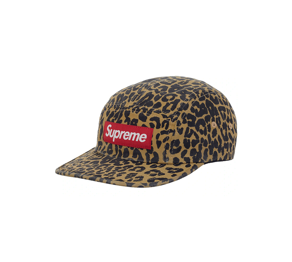 Supreme Washed Chino Twill Camp Cap (FW23) - Leopard