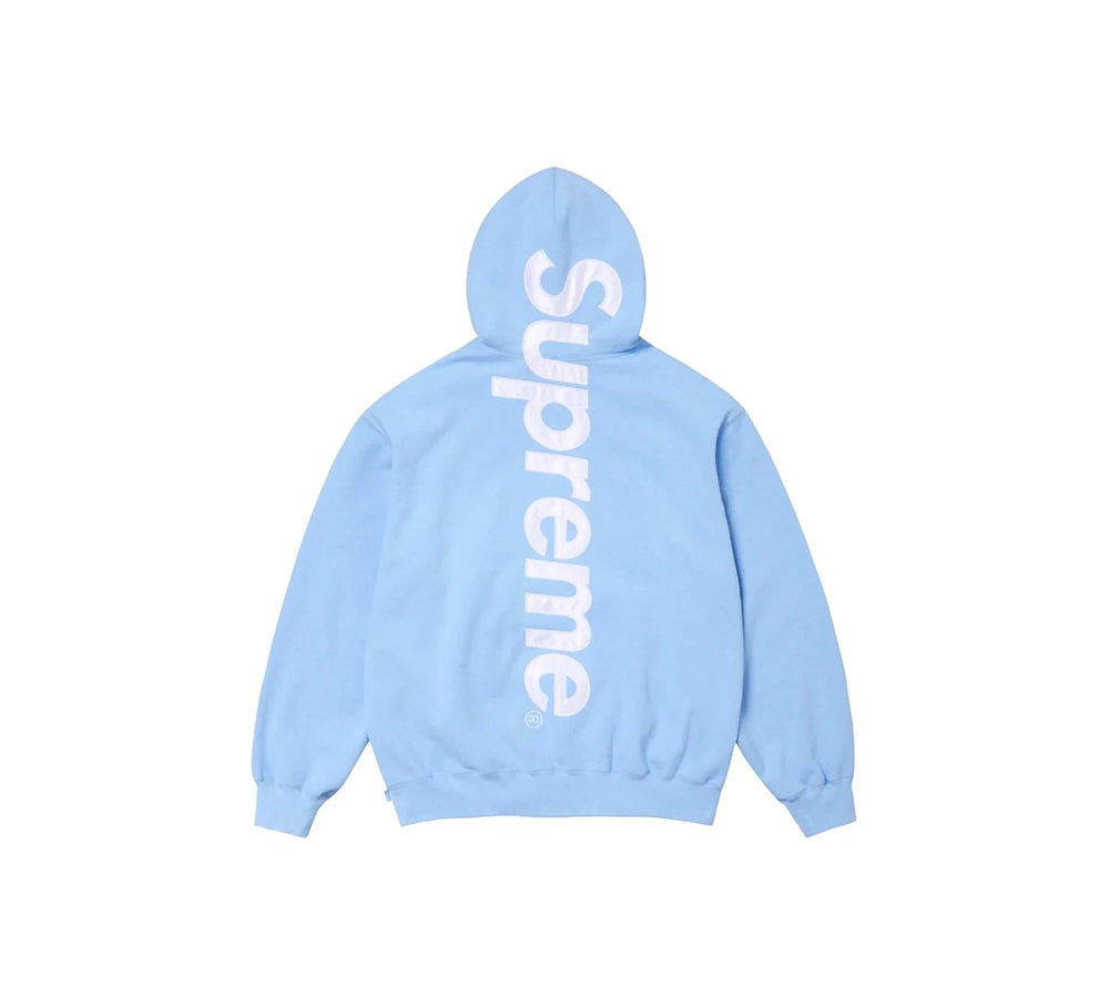 Supreme Satin Applique Hooded Sweatshirt (FW24) - Light Blue