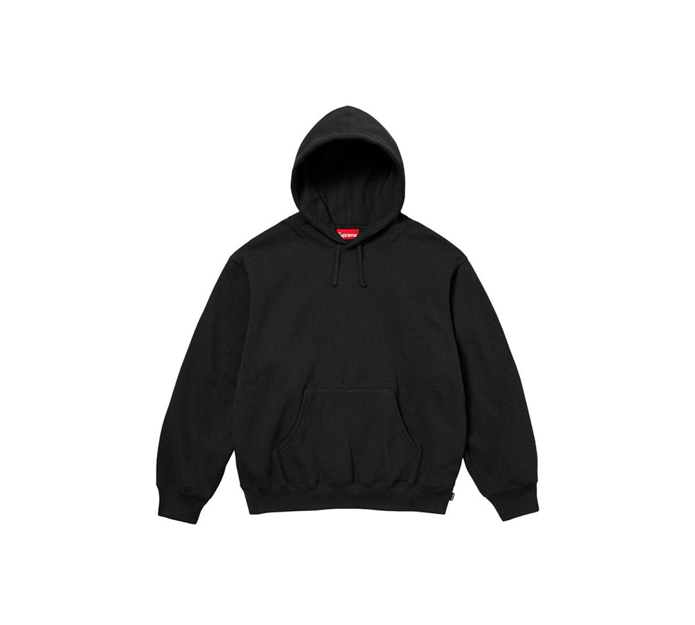 Supreme Satin Applique Hooded Sweatshirt (FW24) - Black