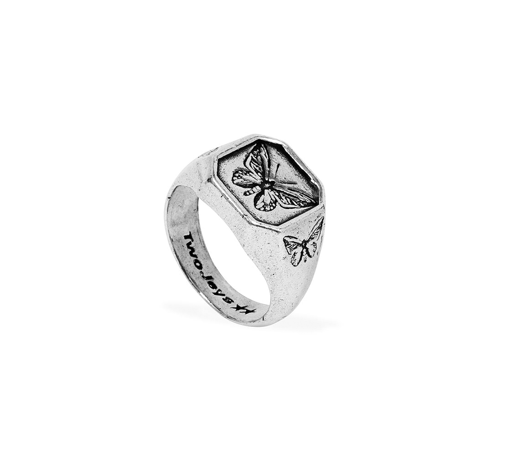 TwoJeys ★★™ Butterfly Effect Ring - Handcrafted piece w/ 12 microns Silver Bath