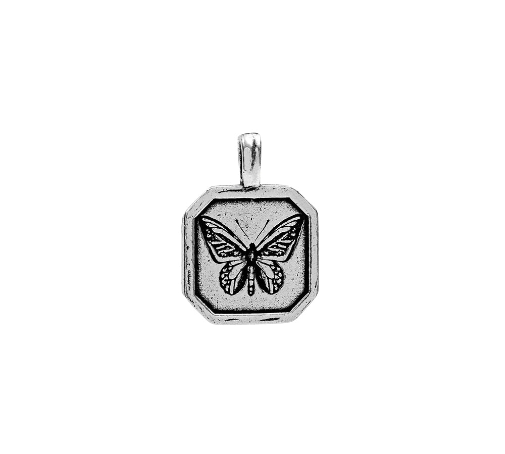 TwoJeys ★★™ Butterfly Effect Charm - 12 microns silver plated pendant