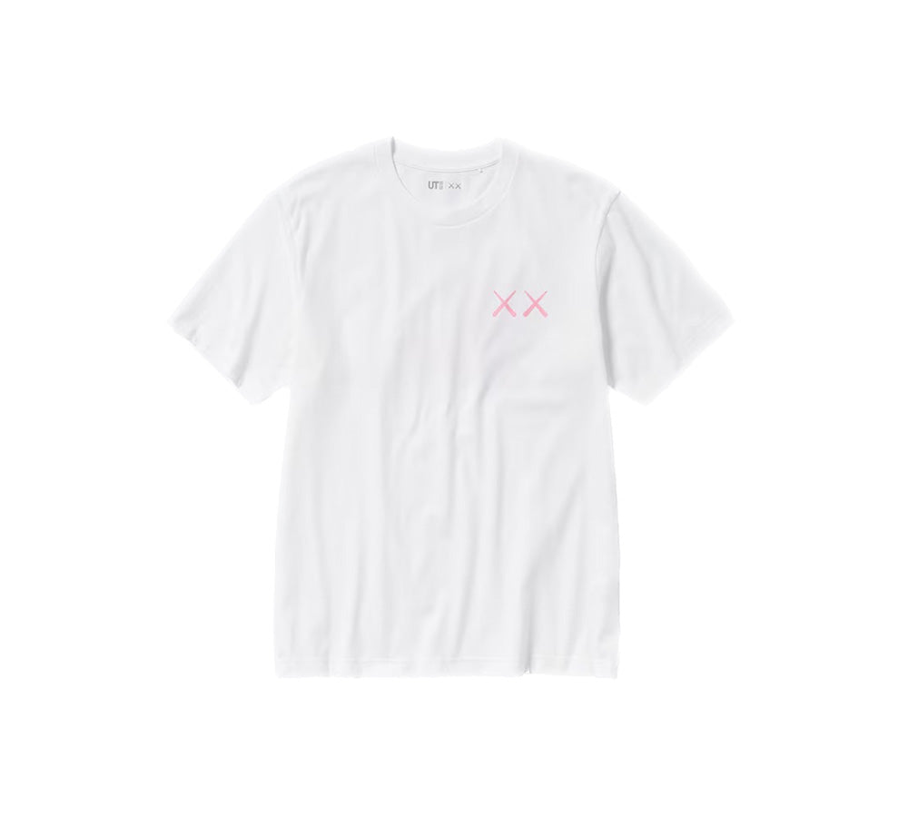 Kaws x Uniqlo Pink Tee - White