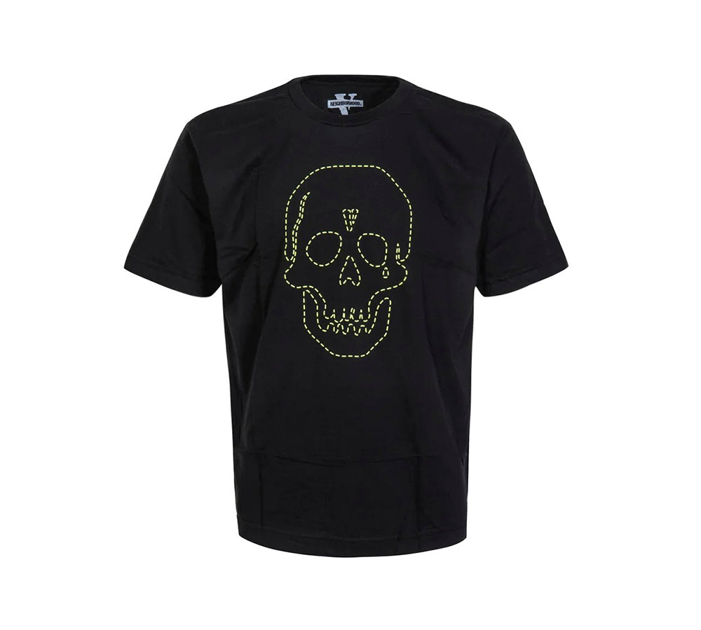 Vlone x Neighborhood Skull T-shirt Black/Yellow