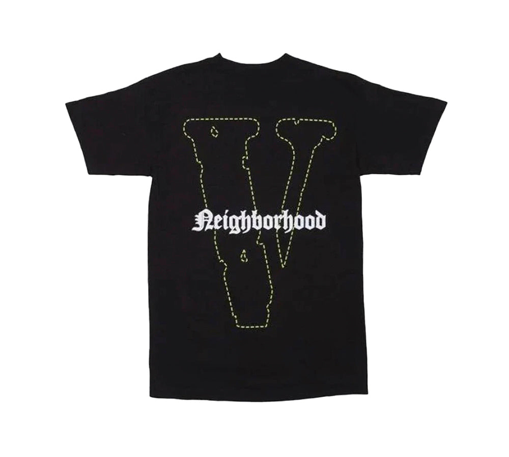 Vlone x Neighborhood Skull T-shirt Black/Yellow